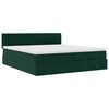 vidaXL Ottoman-Bett mit Matratzen Dunkelgr&uuml;n 200x200 cm Samt