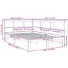 vidaXL Massivholzbett mit Regal ohne Matratze Wachsbraun 120x200 cm