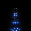 vidaXL LED-Weihnachtsbaum f&uuml;r Fahnenmast 200 LEDs Blau 180 cm