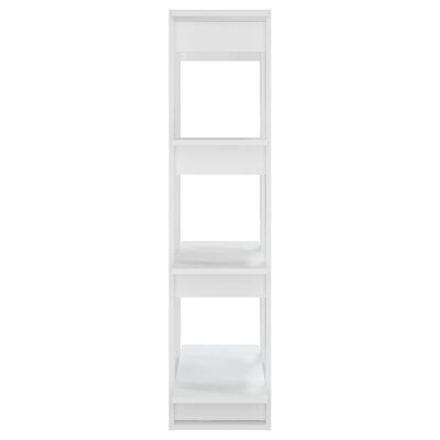 vidaXL Bücherregal/Raumteiler Weiß 80x30x123,5 cm