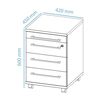 Germania Rollschrank Duo 42&times;45&times;60 cm Anthrazit