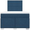 vidaXL Boxspringbett mit Matratze Blau 120x190 cm Stoff