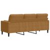 vidaXL 3-Sitzer-Sofa mit Zierkissen Braun 180 cm Samt