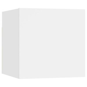 vidaXL Nachttisch Wei&szlig; 30,5x30x30 cm Holzwerkstoff