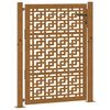vidaXL Gartentor 100x125 cm Verwitterungsstahl Kreuzdesign