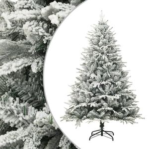 vidaXL K&uuml;nstlicher Weihnachtsbaum Beschneit Gr&uuml;n 150 cm PVC PE