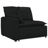vidaXL Modulares Sofa mit Kissen Schwarz