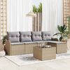 vidaXL Gartensofa-set Beige Poly-Rattan
