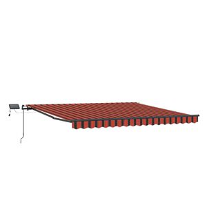 vidaXL Ausziehbare Markise Orange und Braun 450 x 300 cm