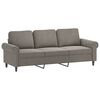 vidaXL 3-Sitzer-Sofa mit Hocker Hellgrau 180 cm Samt