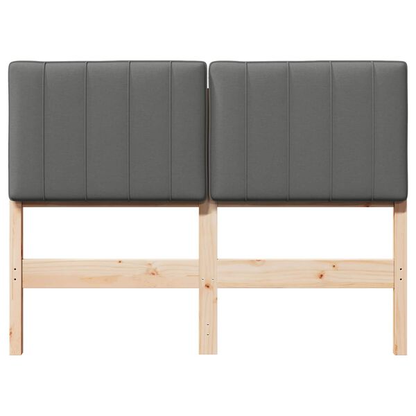 vidaXL Gepolstertes Kopfteil mit Kopfteil Braun und Hellgrau 120 cm