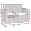 vidaXL Gartenbank mit Kissen Grau 105 cm Poly Rattan