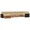vidaXL Outdoor-Sofagarnitur mit Kissen 7 pcs Natur und Beige