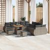 vidaXL Gartensofa-set 13 pcs Grau Poly-Rattan