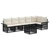 vidaXL Gartensofa-set 7 pcs Schwarz Poly-Rattan
