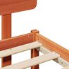 vidaXL Bettrahmen Wachsbraun 140 x 190 cm Massives Kiefernholz