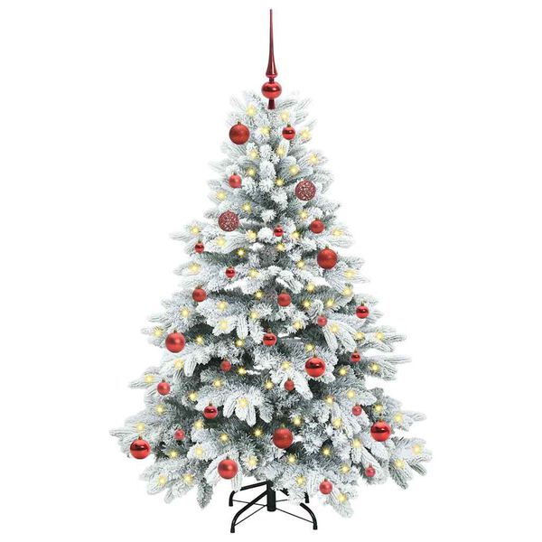 vidaXL K&uuml;nstlicher Weihnachtsbaum mit 150 LEDs Wei&szlig; 150 cm PE und PVC