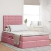 vidaXL Bett mit Stauraum und LED mit Matratze Rosa 120 x 200 cm Samt