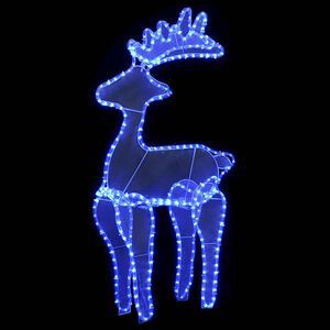 vidaXL Rentier Weihnachtsdekoration mit Mesh 306 LEDs 60x24x89 cm