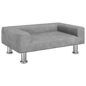 vidaXL Kindersofa Hellgrau 70x45x26,5 cm Samt