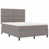 vidaXL Boxspringbett mit Matratze Taupe 140 x 190 cm Stoff