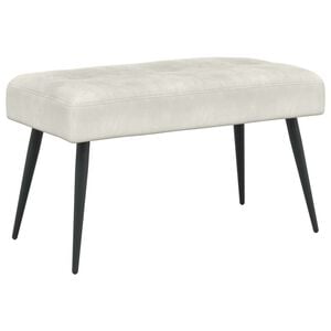 vidaXL Bank mit Knopfheftung Creme 80 x 40 x 46 cm Samt