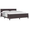 vidaXL Boxspringbett mit Matratze Dunkelbraun 180 x 200 cm Stoff