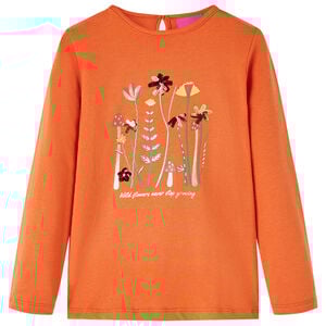Kinder-Langarmshirt Dunkelorange 92