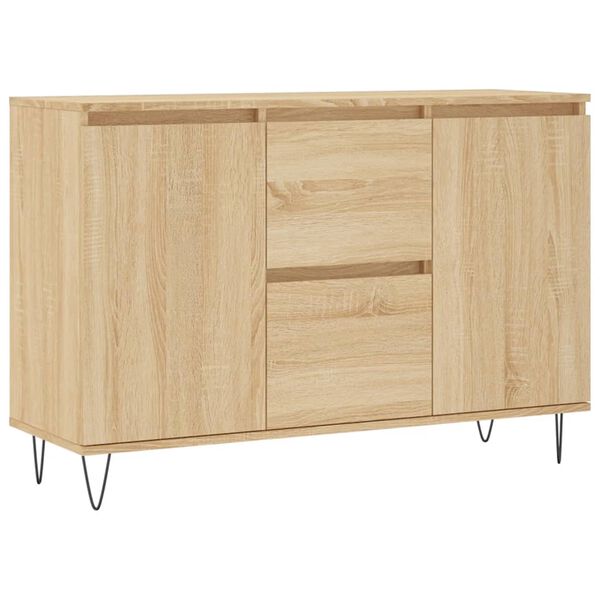 vidaXL Sideboard Sonoma-Eiche 101,5x35x70 cm Holzwerkstoff