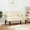 vidaXL Chesterfield Bank Creme 120,5 x 65 x 75 cm Kunstleder