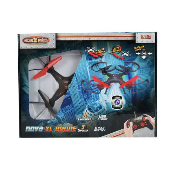 Gear2Play Drohne Nova XL Schwarz und Rot