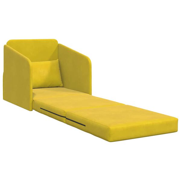 vidaXL Schlafsofa Gelb 65 x 80 x 83 cm Samt