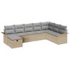 vidaXL Gartensofa-set 8 stk. Beige und Hellgrau Poly-Rattan
