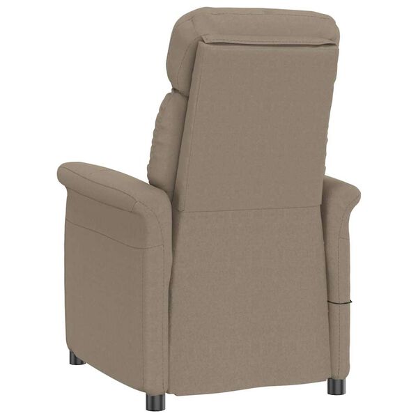 vidaXL Massagesessel mit Kissen Taupe 70.5 x 96.5 x 95 cm Stoff