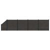 vidaXL zaunset 5 Stk. 792 x 186 cm WPC und Aluminium Schwarz