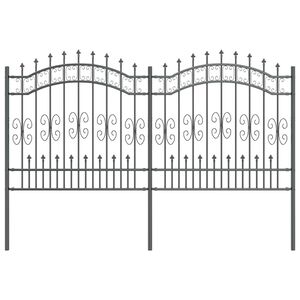 vidaXL Gartenzaun KAMPEN Grau