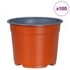 vidaXL Blumentopf 100 pcs Terrakotta &Oslash; 15 x 12,5 cm Kunststoff