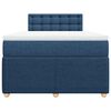 vidaXL Boxspringbett mit Matratze Blau 120x200 cm Stoff
