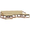 vidaXL Outdoor-Sofagarnitur mit Kissen 6 pcs Natur und Beige