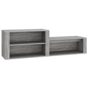 vidaXL Schuhschrank Grau Sonoma 150x35x45 cm Holzwerkstoff
