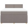 vidaXL Boxspringbett mit Matratze Taupe 140x190 cm Stoff