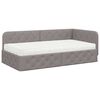 vidaXL Eckbettgestell Taupe 100 x 200 cm Stoff
