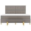 vidaXL Boxspringbett mit Matratze Taupe 180 x 200 cm Stoff