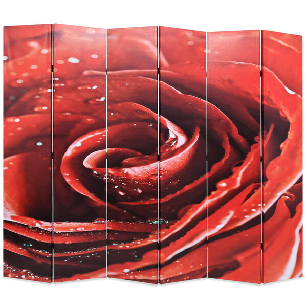 vidaXL Raumteiler klappbar 228 x 170 cm Rose Rot