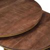 vidaXL Nesting-Couchtische 3 pcs Massivholz Mango und Stahl