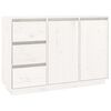 vidaXL Sideboard Wei&szlig; 111x34x75 cm Massivholz Kiefer