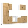 vidaXL 7-tlg. K&uuml;chenschrank-Set Kalmar Artisan-Eiche Holzwerkstoff