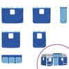 vidaXL Kinder Loft Bettgestell mit Vorh&auml;ngen Wei&szlig; und Blau 90 x 200 cm