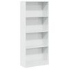 vidaXL B&uuml;cherregal Hochglanz-Wei&szlig; 60x24x143 cm Holzwerkstoff