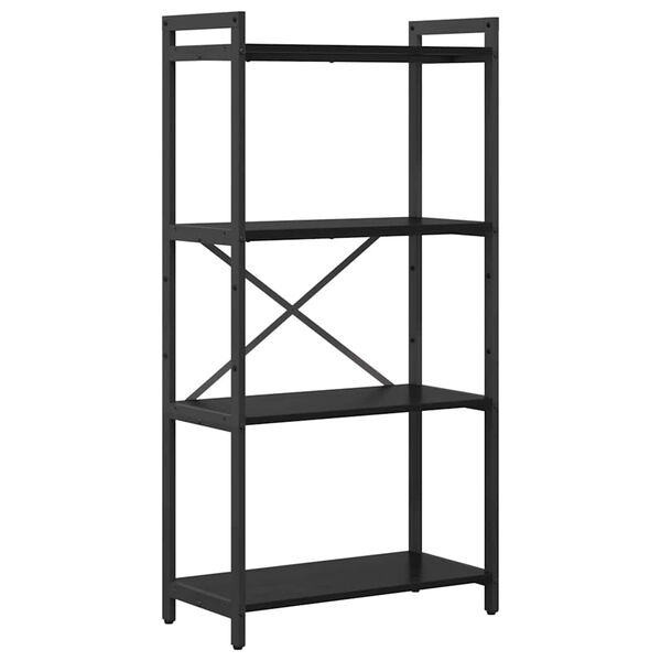 vidaXL B&uuml;cherregal Schwarz Eichen-Optik 40 x 30 x 85 cm Holzwerkstoff